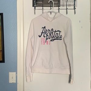 White Long Sleeve Jacket With Hoodie